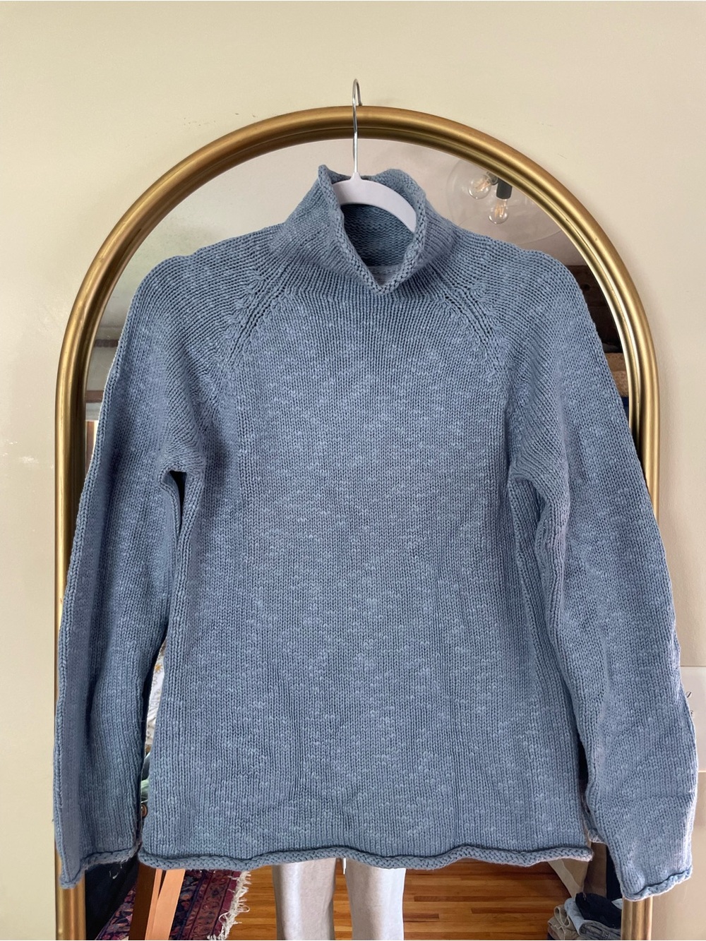 NWT L.L.Bean Light Blue Women's Turtleneck Sweater